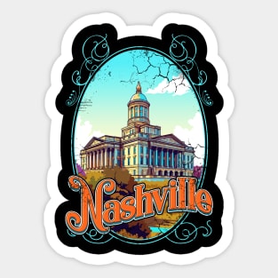 Nashville Tennessee Vintage Distressed Sticker